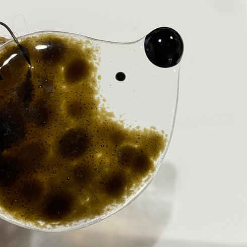 Fused Glass Hedgehog Hanging Decoration